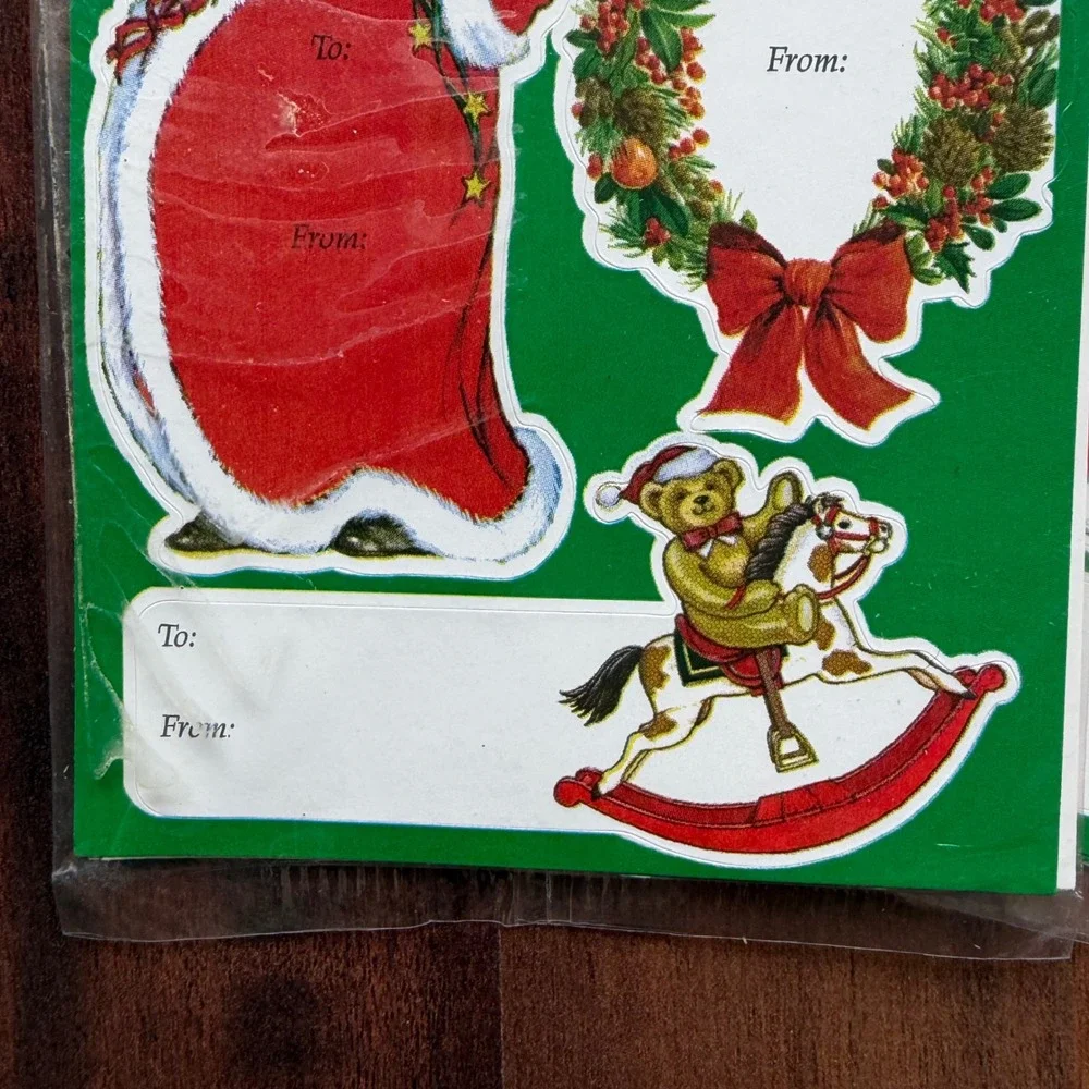 15 Luxury Die Cut Christmas Gift Tags Santa Bells Stocking Rocking Horse‎